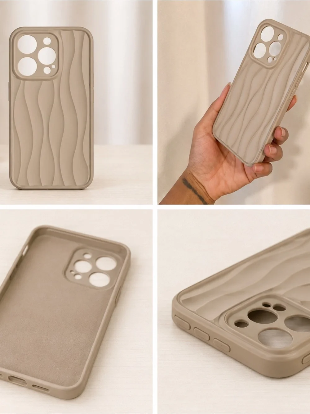 Neutral Beige Wave Texture Phone Case for Cell Phones